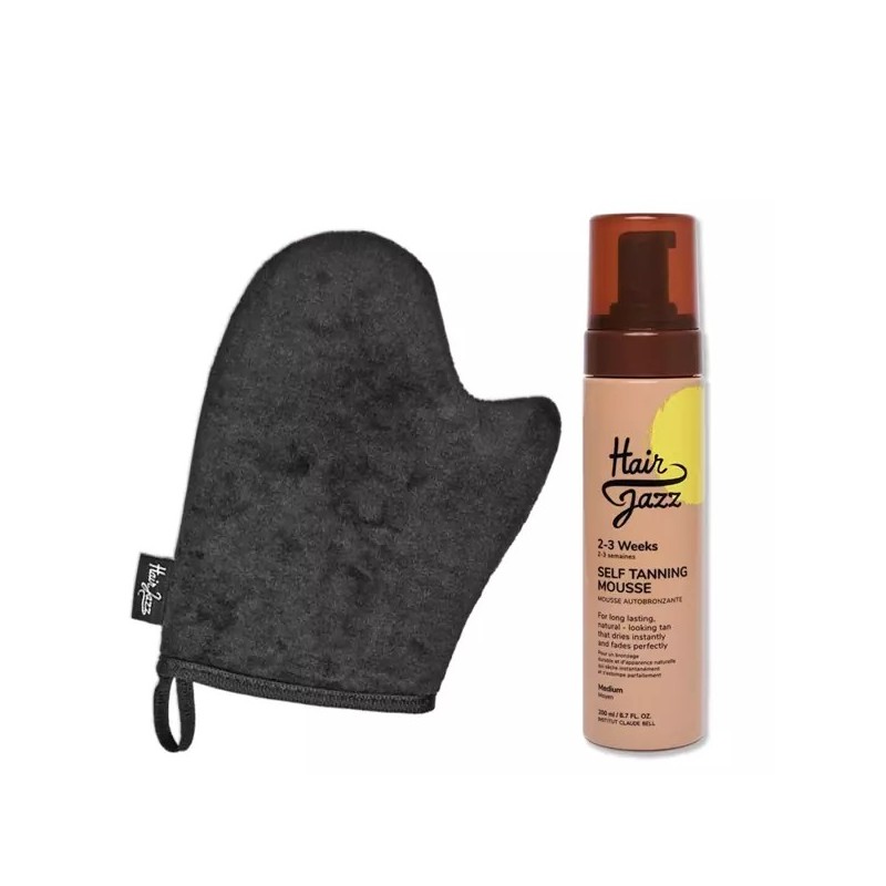 HAIR JAZZ Self-Tanning Mousse 200ml + Tan Mitt