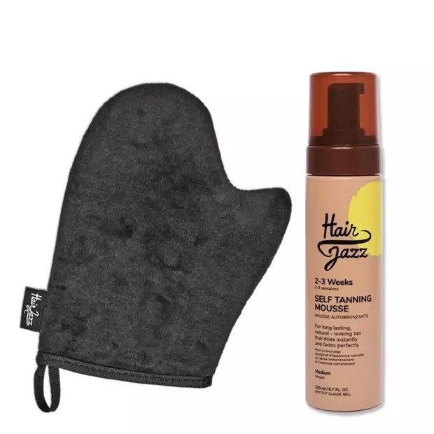 HAIR JAZZ Self-Tanning Mousse 200ml + Tan Mitt